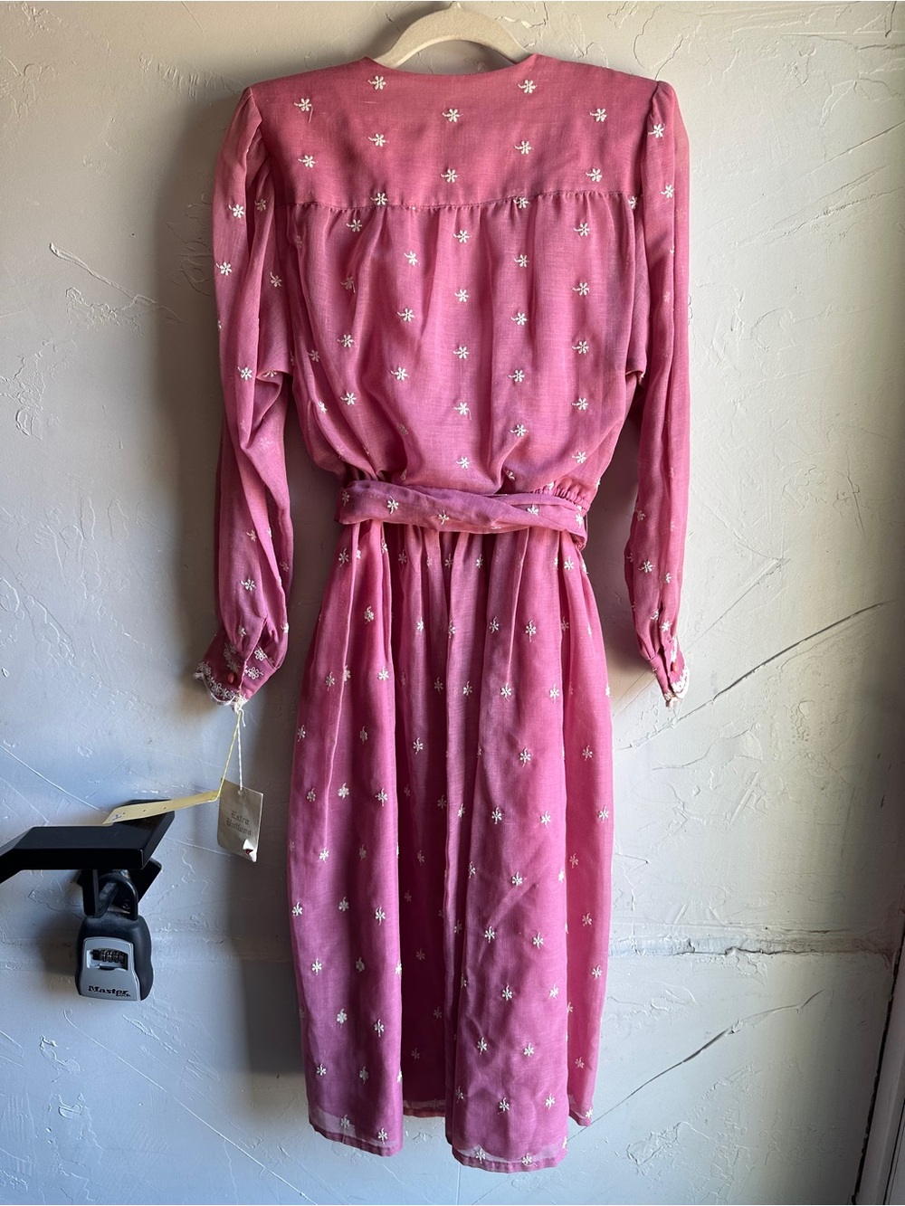 Vintage Pink Prairie Cottagecore Midi Dress NWT Romantic Floral Embroidered USA - Picture 3 of 15